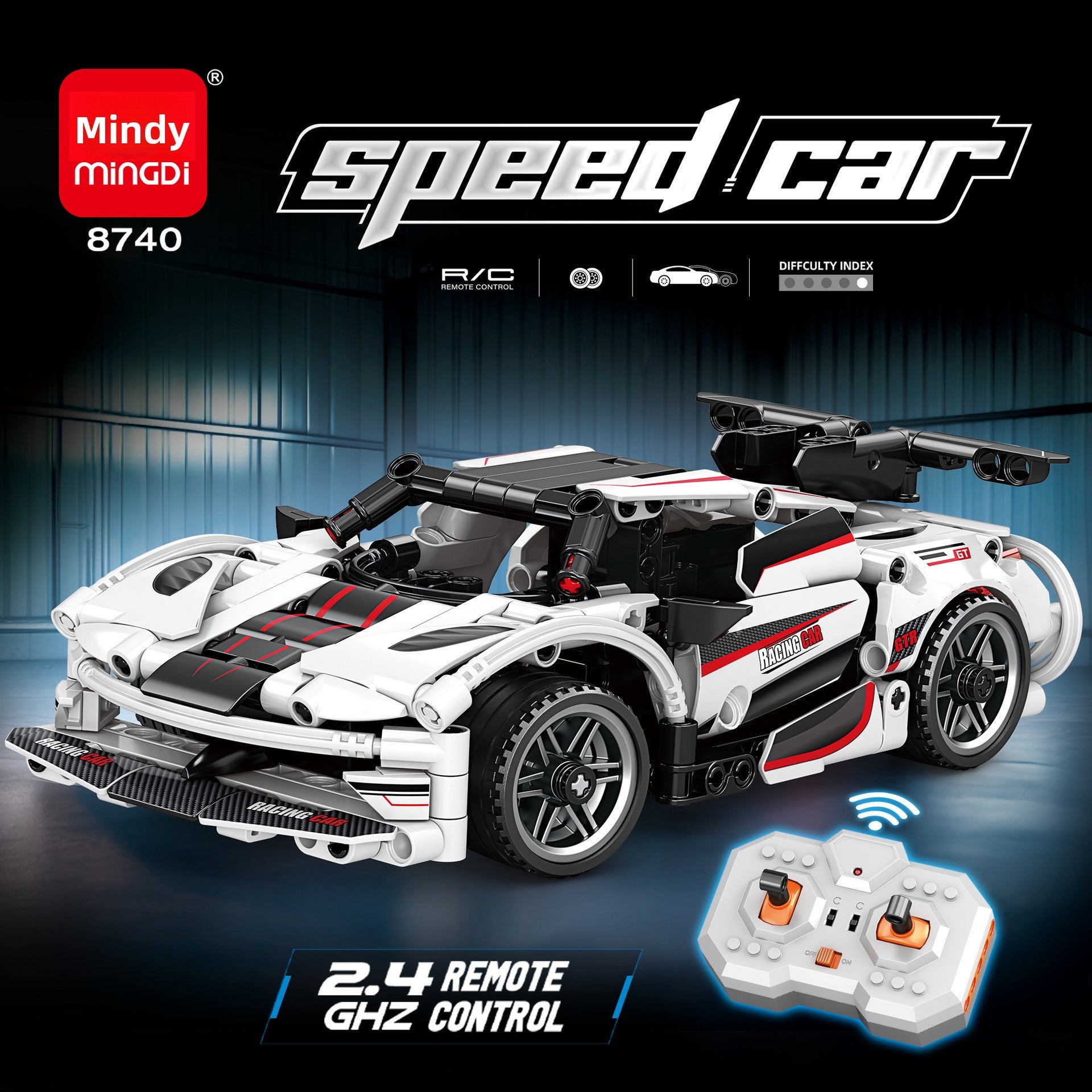 Mingdi 2.4G Remote Control Building Blocks 99A Tank Military Model Compatible with Lego Assembly Children's Toys Student Gift