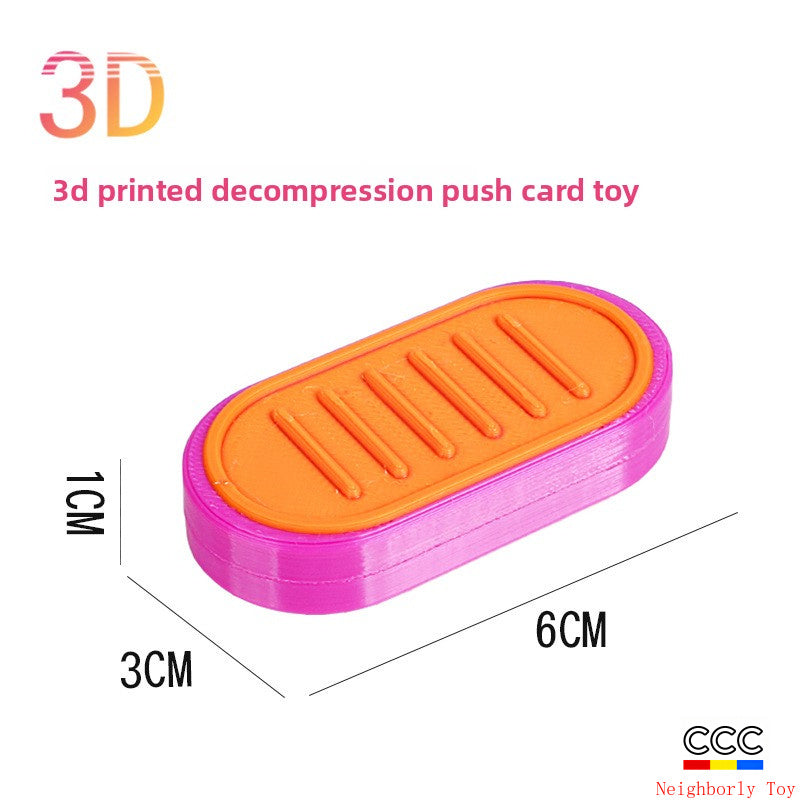 Hot Selling Children's 3D Printed Educational Magnetic Stress Relief Toy Push Card Finger Spinner Boys Handle Piece