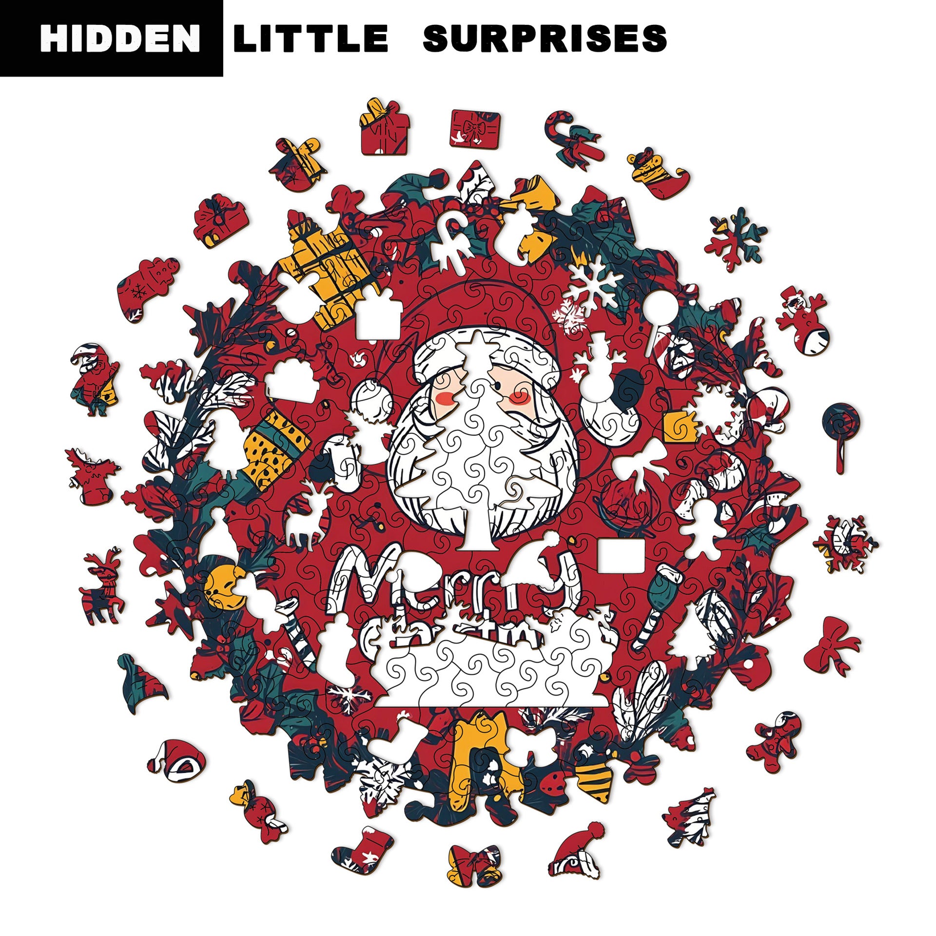 Cross-Border Wooden Santa Claus Puzzle Toy Irregular Shaped Puzzle Game Money Box Gift Stress Relief Game