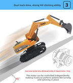 2.4G Alloy Remote Control Excavator Dump Truck Bulldozer Engineering Vehicle Toy Bilingual