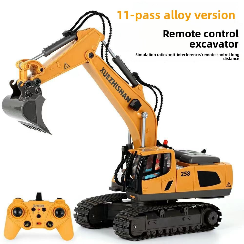 2.4G Alloy Remote Control Excavator Dump Truck Bulldozer Engineering Vehicle Toy Bilingual