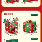Compatible with LEGO Christmas Mechanism Box Santa Claus Building Blocks Toy Educational Assembly Gift for Men and Women Wholesale Dropshipping