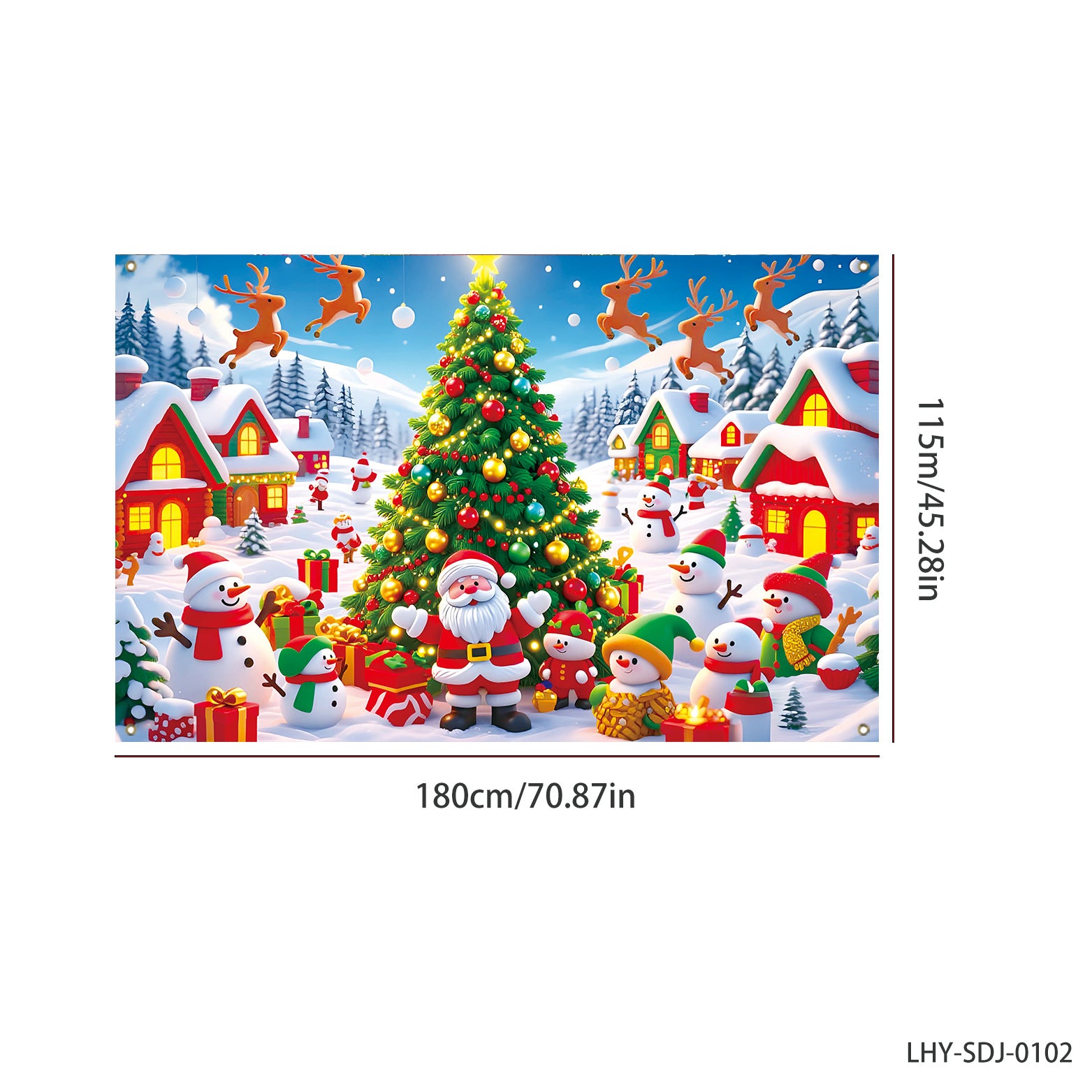 Cross-Border New Christmas Dessert Shop Background Banner Party Atmosphere Decoration Scene Setup Props Supplies