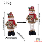 Jingchen Cross-Border Christmas Retractable Doll Window Display Santa Claus Snowman Standing Doll Holiday Decoration