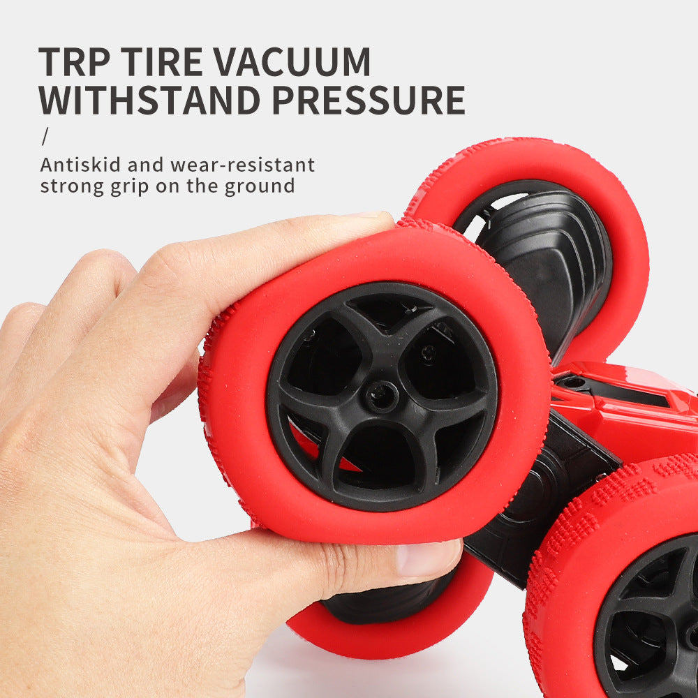 Cross-Border Double-Sided Stunt Car High-Speed 360-Degree Rotating Tumbling Car with Lights Children's Remote Control Car Toy Manufacturer