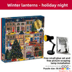 High Quality Galison Christmas Night 500 Piece Winter Lights Puzzle Adult Stress Relief Puzzle Christmas Gift