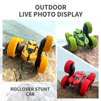 Cross-Border Double-Sided Stunt Car High-Speed 360-Degree Rotating Tumbling Car with Lights Children's Remote Control Car Toy Manufacturer