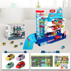 Children's Dinosaur Winding Road City Combination Track Car Adventure Parking Building Educational Toy for Boys