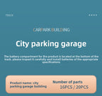 Children's Dinosaur Winding Road City Combination Track Car Adventure Parking Building Educational Toy for Boys