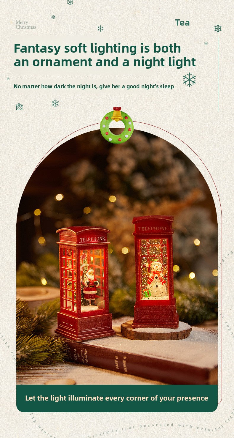 Christmas Decoration Wind Lamp Crystal Lamp Santa Claus Christmas Party Decoration Christmas Ornaments Christmas Gifts
