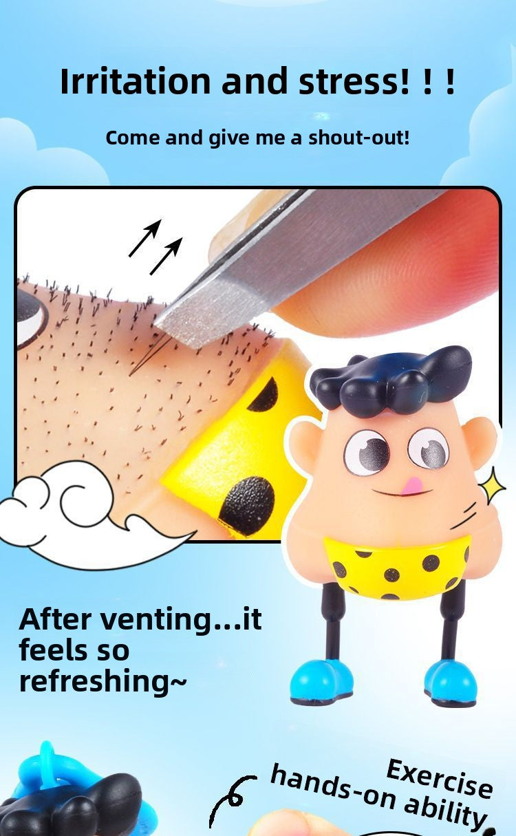 New Style Blackhead Pulling Stress Relief Pressure Reduction Toy Blackhead Pulling Beard Funny Key Chain Pendant Artifact