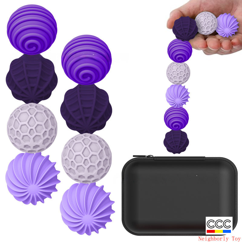 New Product Fidget Toys Sensory Magnetic Ball Stress Relief Toy Soft Silicone Texture Anxiety Ball