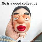 My Colleague Squeeze Toy Creative Office Funny Stress Relief Ornament Pimple Squeezing Slow Rebound Venting Big Eye Toy