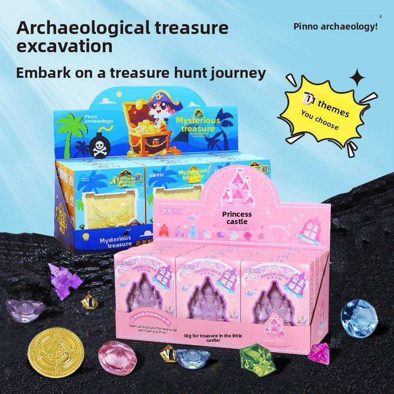 Mermaid Tail Planet Wand Archaeological Dig Blind Box - Girls DIY Space Craft Kids Toy