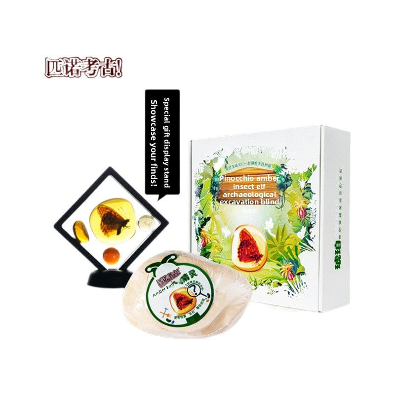 Amber Insect Sprite Archaeological Dig Blind Box - Kids Gem Exploration DIY Treasure Hunt Toy
