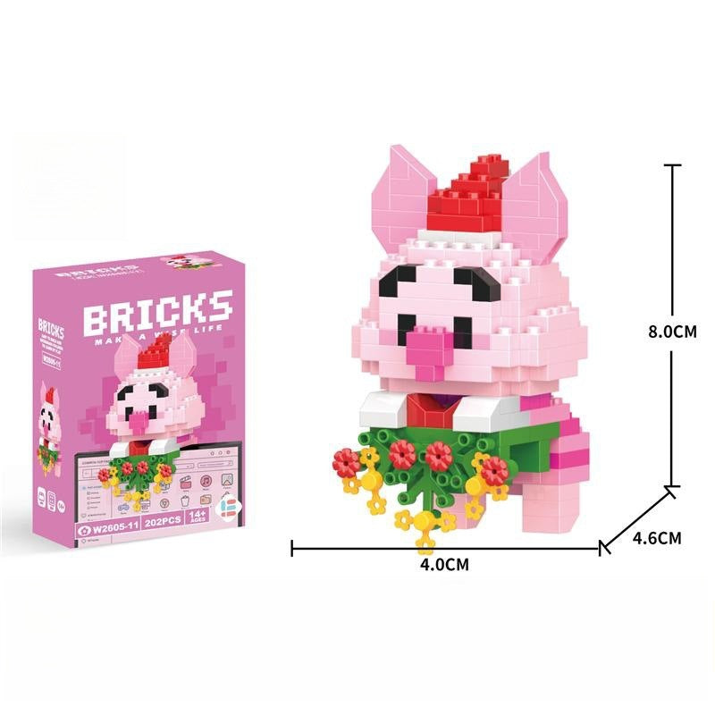 Compatible with LEGO Micro Particles Cartoon Doll Building Blocks Star Dew Puzzle Assembly Toys Cross-Border Stall Wholesale Gifts