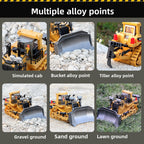 2.4G Alloy Remote Control Excavator Dump Truck Bulldozer Engineering Vehicle Toy Bilingual