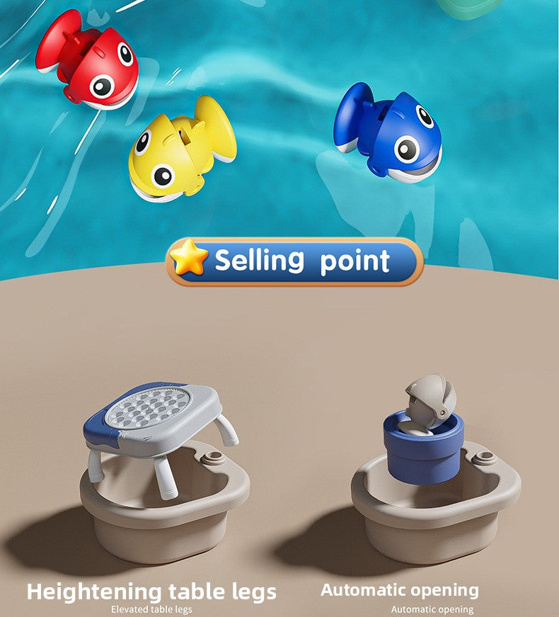 Children's Magnetic Fishing Toy Baby Early Education Educational Boys and Girls Electric Large Rotating Fishing Plate Parent-Child Interaction