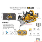 2.4G Alloy Remote Control Excavator Dump Truck Bulldozer Engineering Vehicle Toy Bilingual