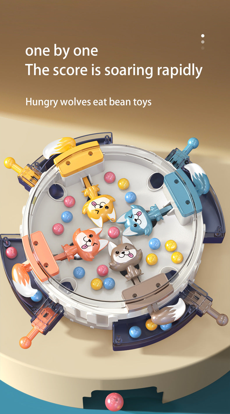 Greedy Hungry Wolf Pac-Man Game Console Children's Educational Competitive Parent-Child Leisure Multiplayer Battle Board Game Toy Cross-Border