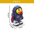 TikTok Same Style Electric Dancing Space Duck Music Light Little Cute Duck Baby Boy Children's Toy Internet Celebrity Cross-Border