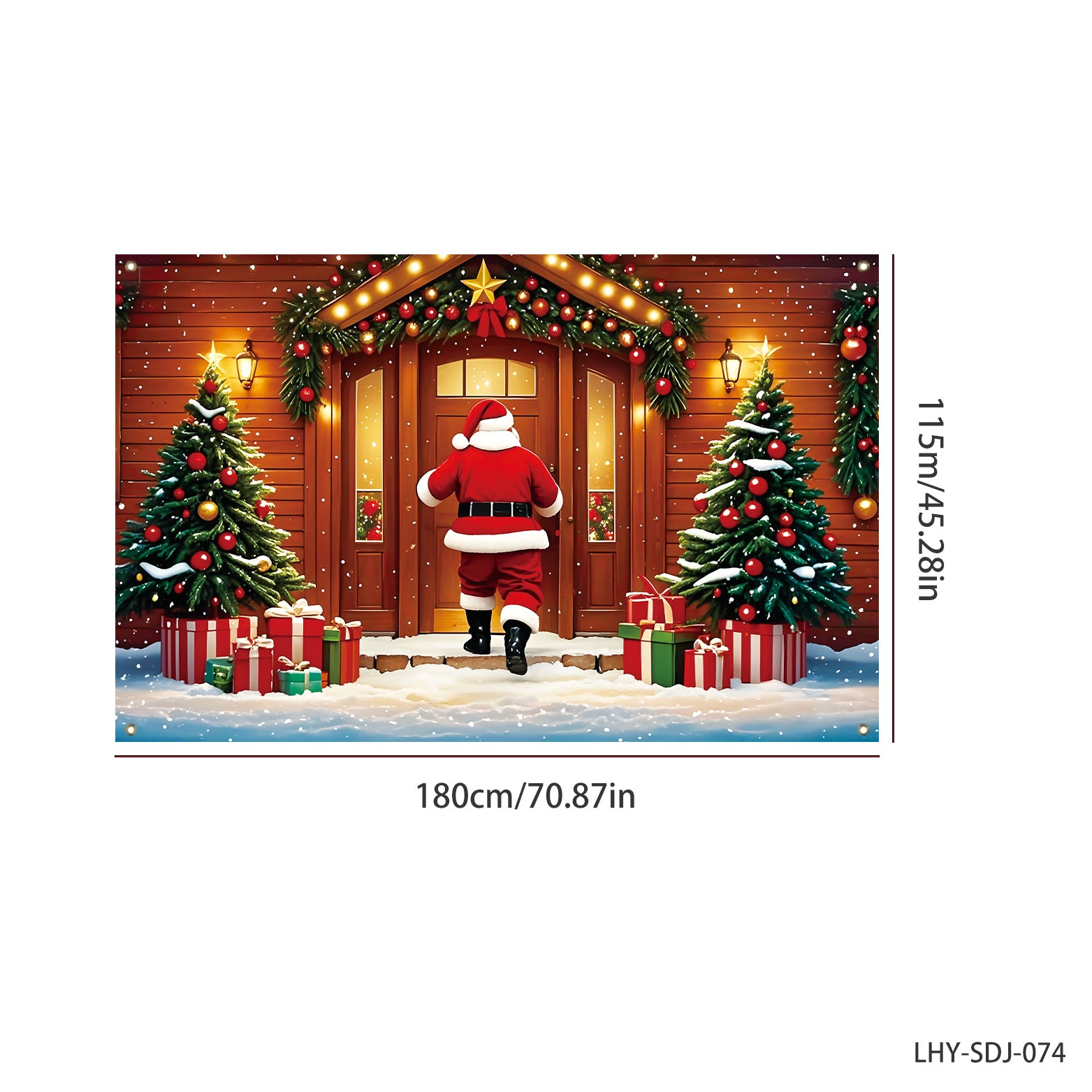 Cross-Border New Christmas Dessert Shop Background Banner Party Atmosphere Decoration Scene Setup Props Supplies