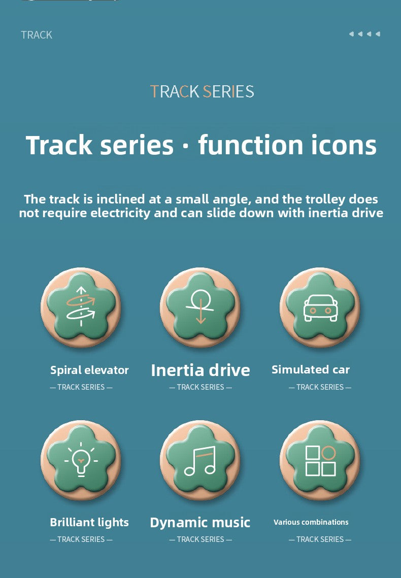 Children's Dinosaur Winding Road City Combination Track Car Adventure Parking Building Educational Toy for Boys