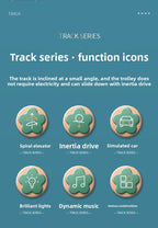 Children's Dinosaur Winding Road City Combination Track Car Adventure Parking Building Educational Toy for Boys