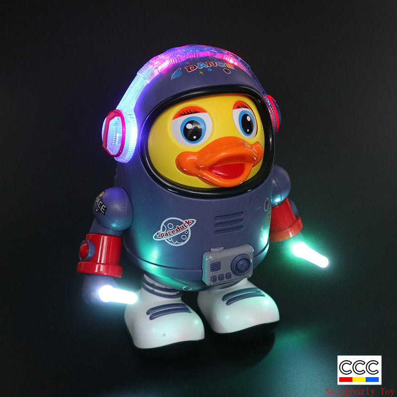 TikTok Same Style Electric Dancing Space Duck Music Light Little Cute Duck Baby Boy Children's Toy Internet Celebrity Cross-Border