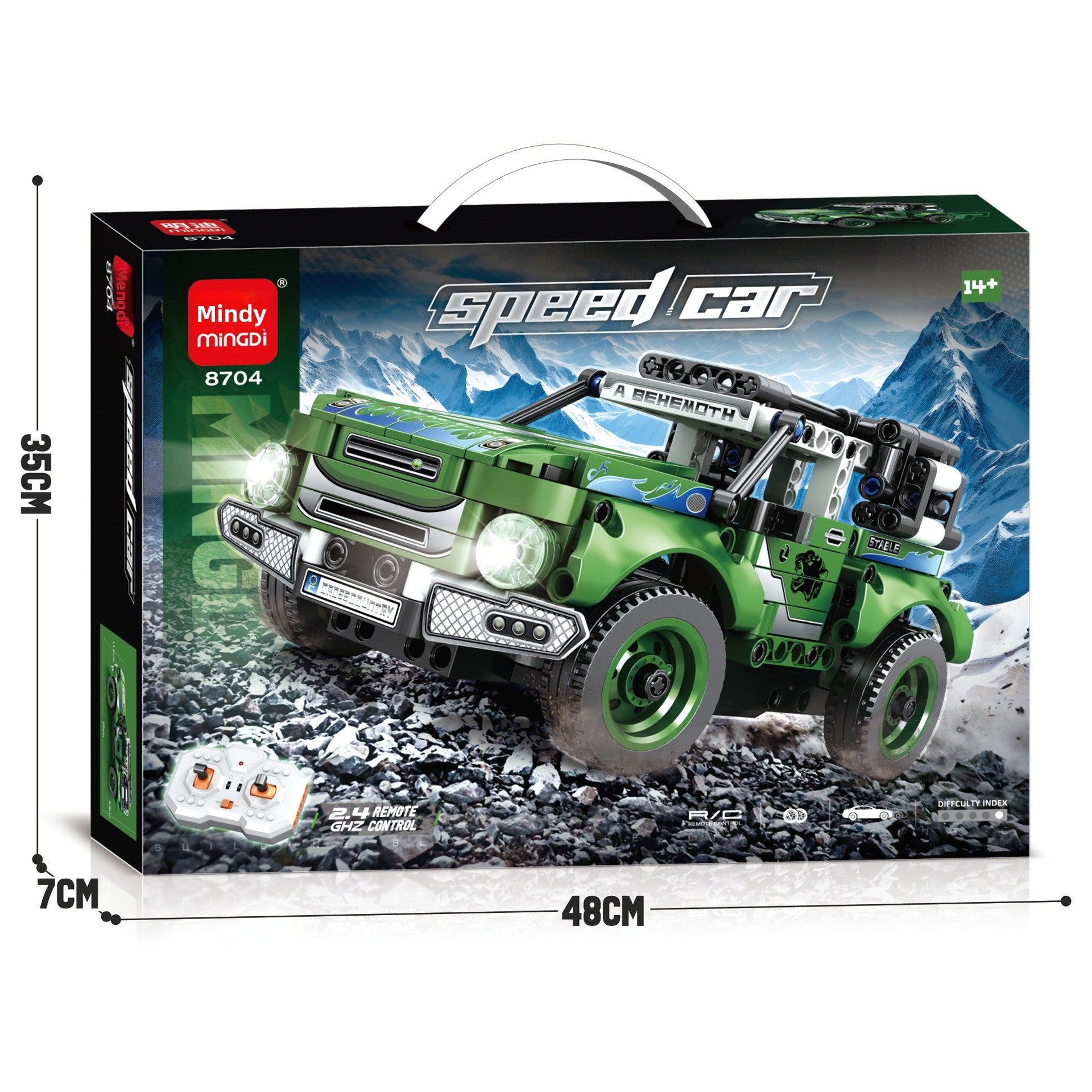 Mingdi 2.4G Remote Control Building Blocks 99A Tank Military Model Compatible with Lego Assembly Children's Toys Student Gift