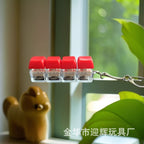Stress Relief One-Line Four-Key Mechanical Keyboard Switch Tester Macaron Finger Squeeze Stress Relief Keychain