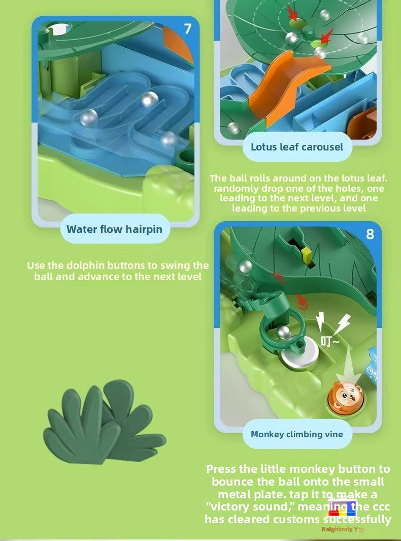 Beibei Jungle Adventure Rolling Ball Track Multi-Functional Maze Game Children's Educational Focus Training Toy