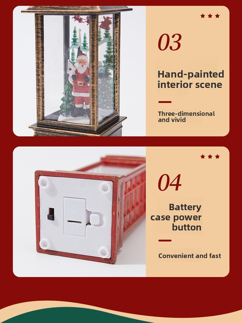 Christmas Decoration Wind Lamp Crystal Lamp Santa Claus Christmas Party Decoration Christmas Ornaments Christmas Gifts