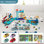 Children's Dinosaur Winding Road City Combination Track Car Adventure Parking Building Educational Toy for Boys