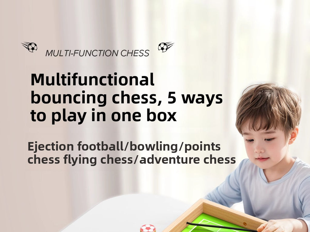 Two-Player Battle Bounce Chess Flying Chess Multi-Functional Desktop Game Children's Parent-Child Interactive Educational Board Game Toy