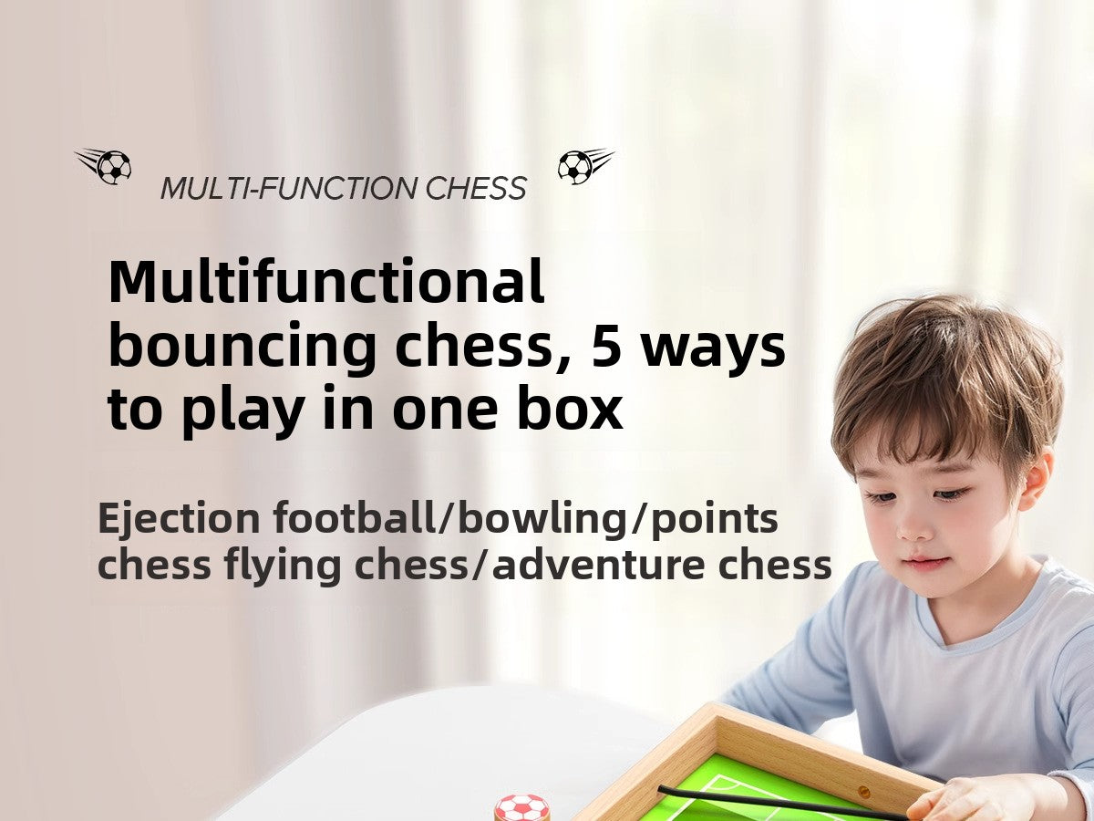 Two-Player Battle Bounce Chess Flying Chess Multi-Functional Desktop Game Children's Parent-Child Interactive Educational Board Game Toy
