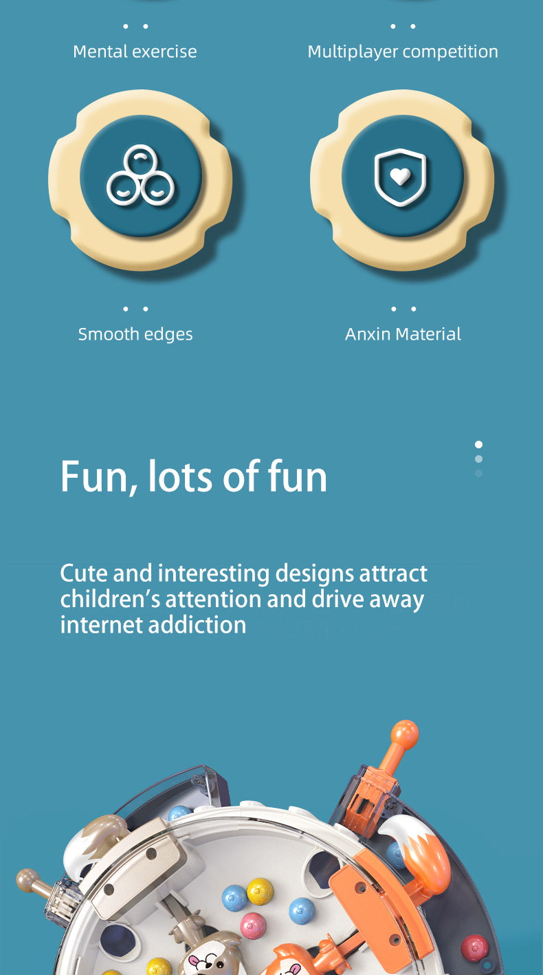 Greedy Hungry Wolf Pac-Man Game Console Children's Educational Competitive Parent-Child Leisure Multiplayer Battle Board Game Toy Cross-Border