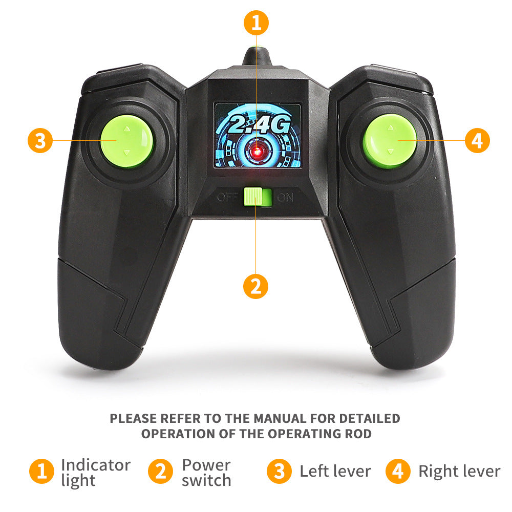 Cross-Border Double-Sided Stunt Car High-Speed 360-Degree Rotating Tumbling Car with Lights Children's Remote Control Car Toy Manufacturer