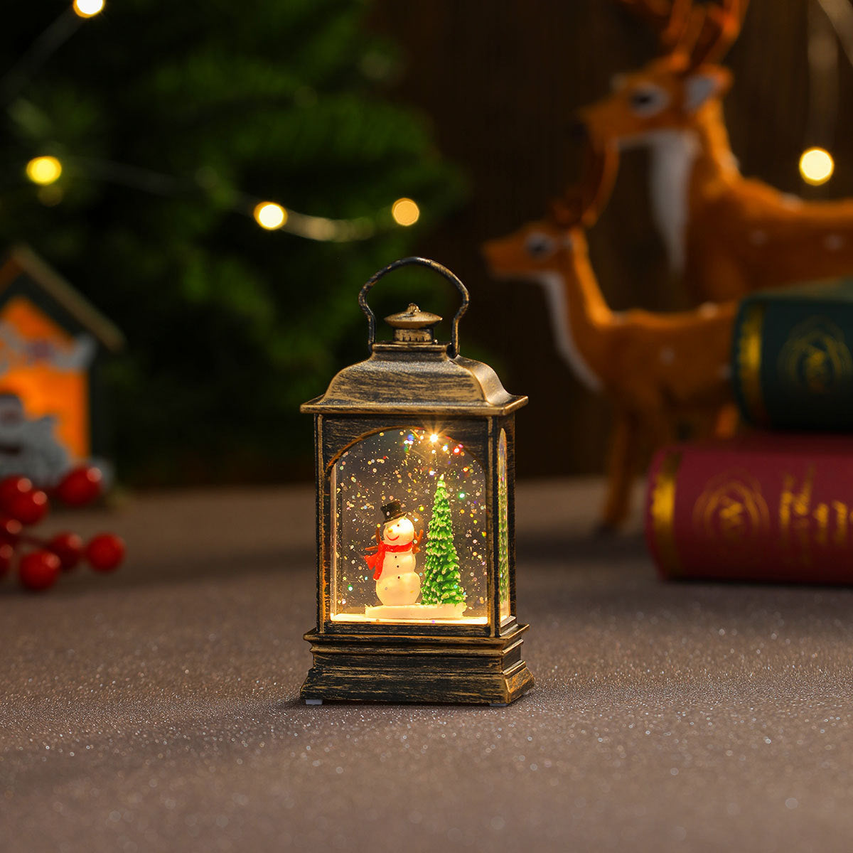 Christmas Decoration Wind Lamp Crystal Lamp Santa Claus Christmas Party Decoration Christmas Ornaments Christmas Gifts