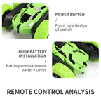 Cross-Border Double-Sided Stunt Car High-Speed 360-Degree Rotating Tumbling Car with Lights Children's Remote Control Car Toy Manufacturer