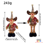 Jingchen Cross-Border Christmas Retractable Doll Window Display Santa Claus Snowman Standing Doll Holiday Decoration