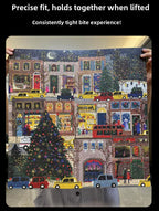 High Quality Galison Christmas Night 500 Piece Winter Lights Puzzle Adult Stress Relief Puzzle Christmas Gift