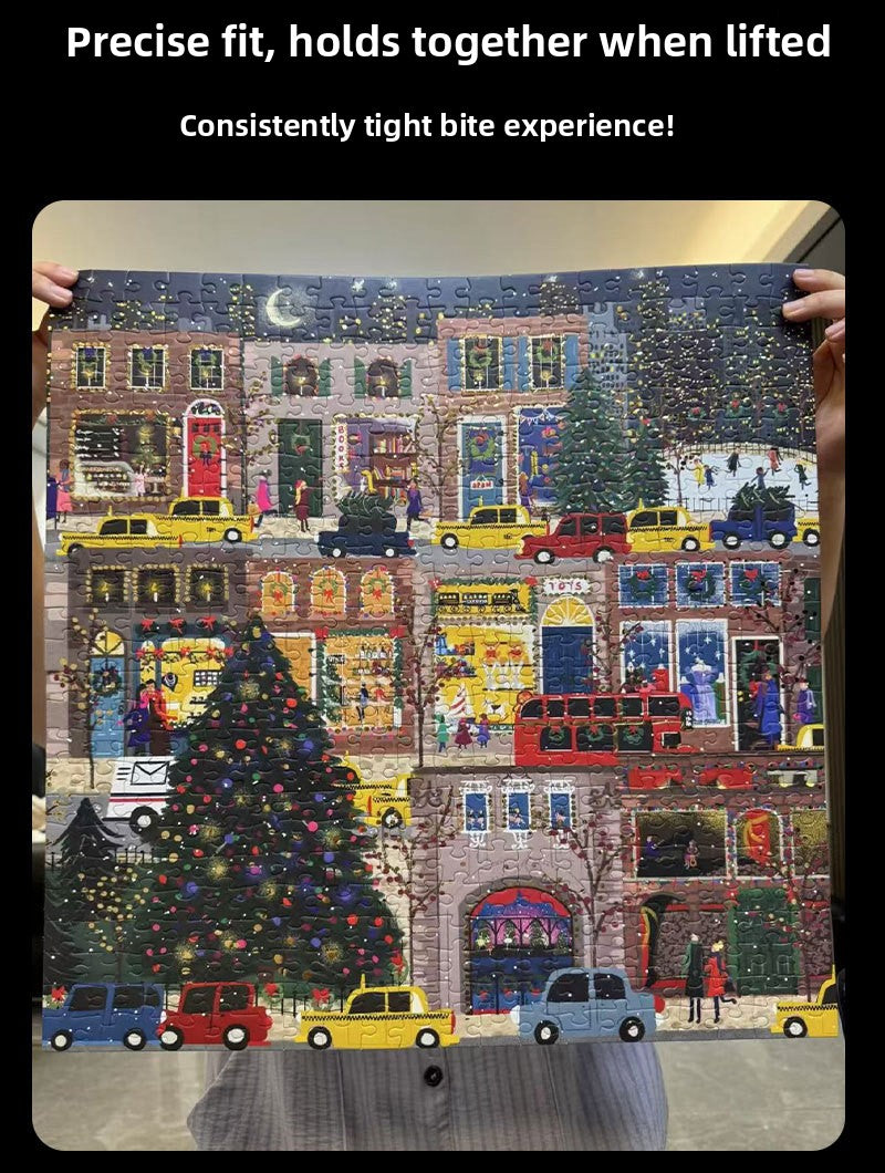 High Quality Galison Christmas Night 500 Piece Winter Lights Puzzle Adult Stress Relief Puzzle Christmas Gift