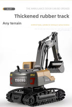 2.4G Alloy Remote Control Excavator Dump Truck Bulldozer Engineering Vehicle Toy Bilingual