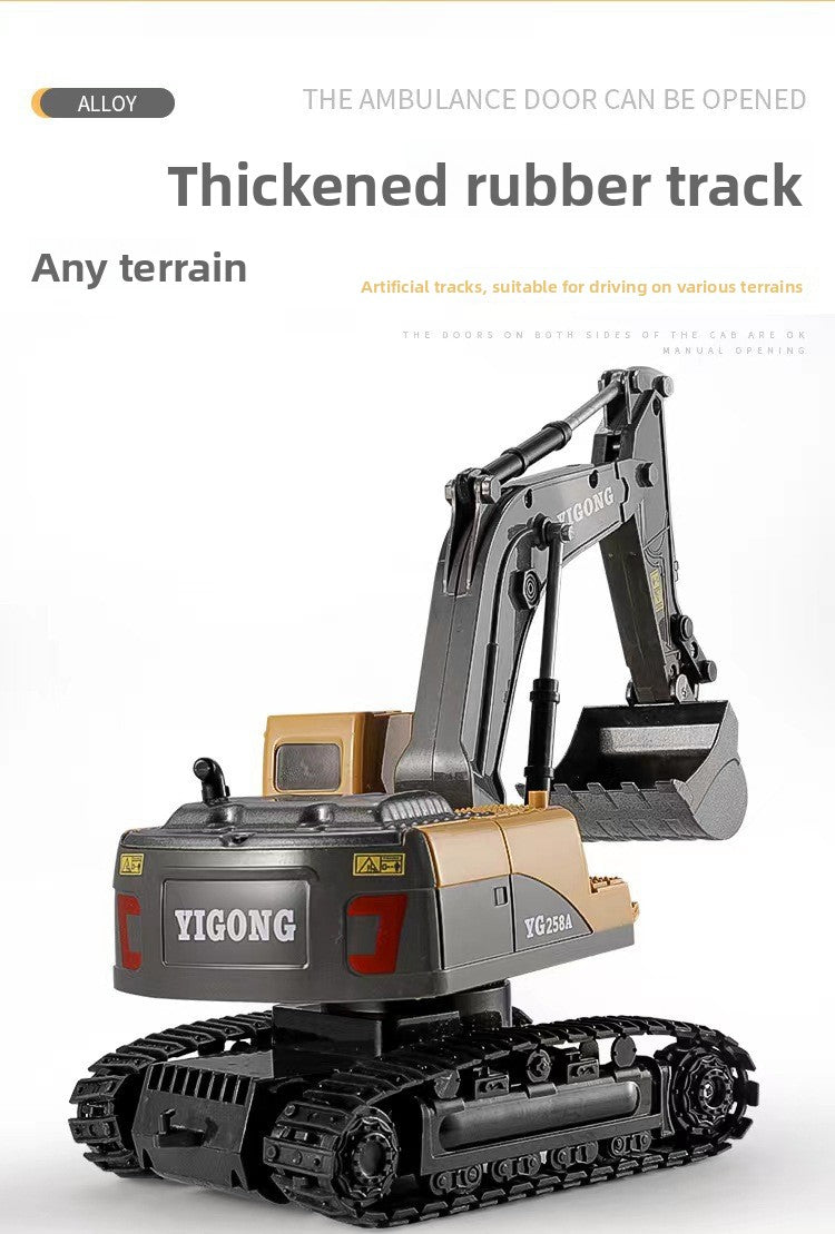2.4G Alloy Remote Control Excavator Dump Truck Bulldozer Engineering Vehicle Toy Bilingual