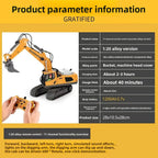 2.4G Alloy Remote Control Excavator Dump Truck Bulldozer Engineering Vehicle Toy Bilingual