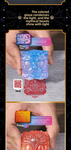 Unboxing Ancient Mythical Beast Treasure Set 4 Pcs Vermilion Bird Blue Dragon White Tiger Black Turtle Sealed Mystery Capsule Collectible Toys for Kids Adults