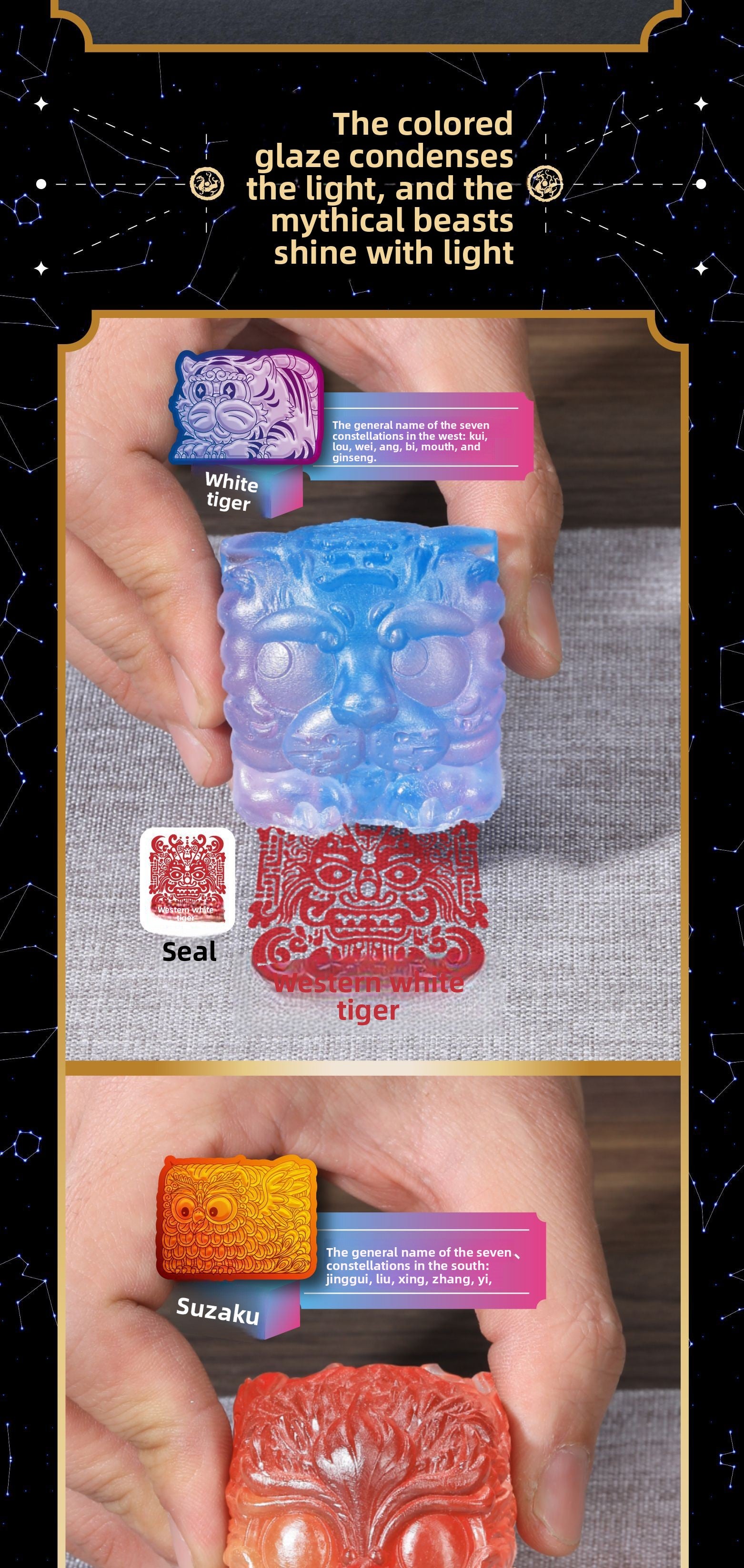 Unboxing Ancient Mythical Beast Treasure Set 4 Pcs Vermilion Bird Blue Dragon White Tiger Black Turtle Sealed Mystery Capsule Collectible Toys for Kids Adults