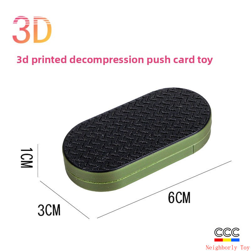 Hot Selling Children's 3D Printed Educational Magnetic Stress Relief Toy Push Card Finger Spinner Boys Handle Piece