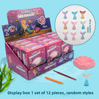 New Mermaid Tail Archaeological Dig Blind Box - Kids DIY Mini Colorful Dinosaur Gem Treasure Hunt Toy